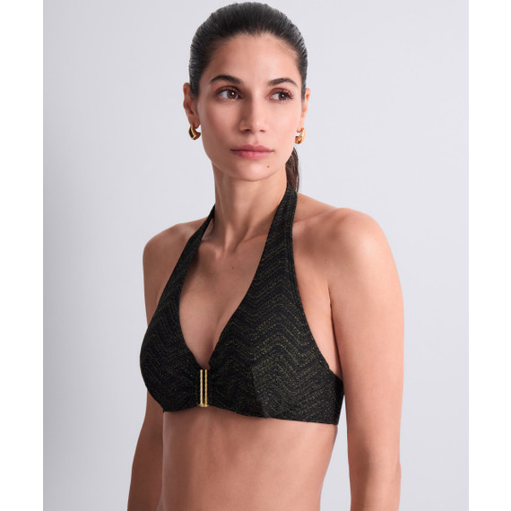 Aubade Badmode Golden Horizon Halter Bikinitop Black