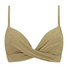 Gold Glitter Twist Bikinitop