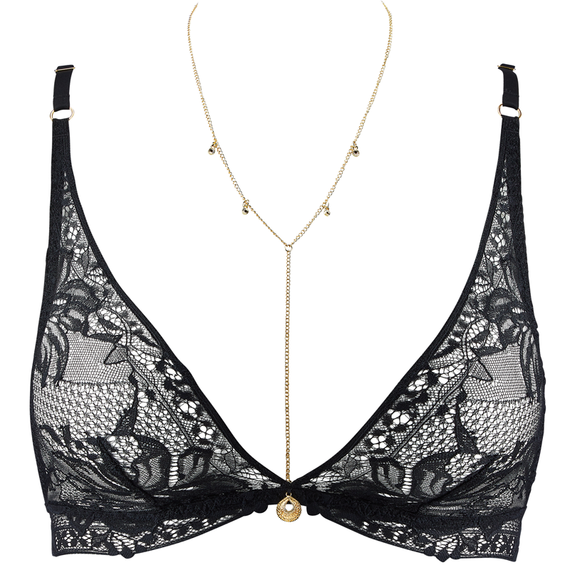 Aubade Gold Pleasure Bralette BH Black Light