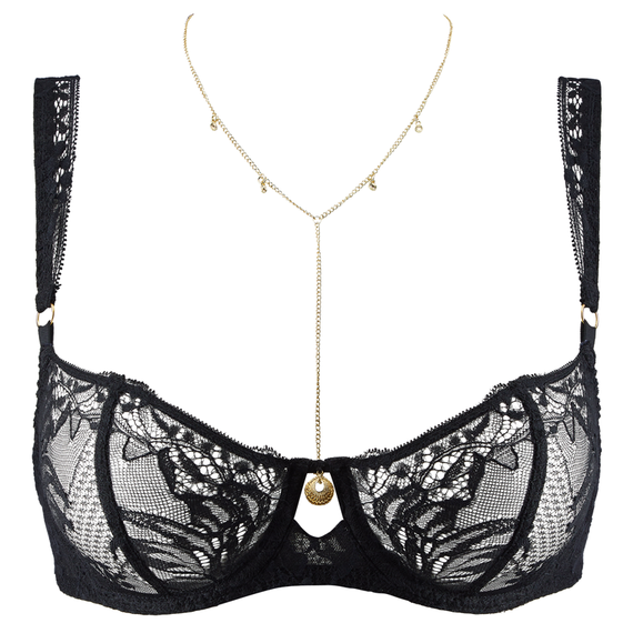 Aubade Gold Pleasure Half Cup BH Black Light