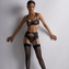 Aubade Gold Pleasure Jarretels Black Light