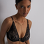 Aubade Gold Pleasure Plunge BH Black Light
