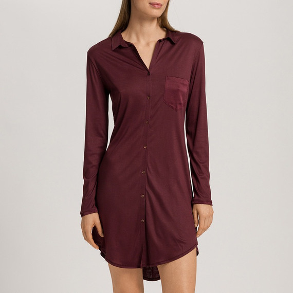 Hanro Grand Central Nachthemd Vivid Brown