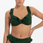 Beachlife Green Embroidery Beugel Bikintop Groen