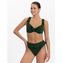 Beachlife Green Embroidery Beugel Bikintop Groen