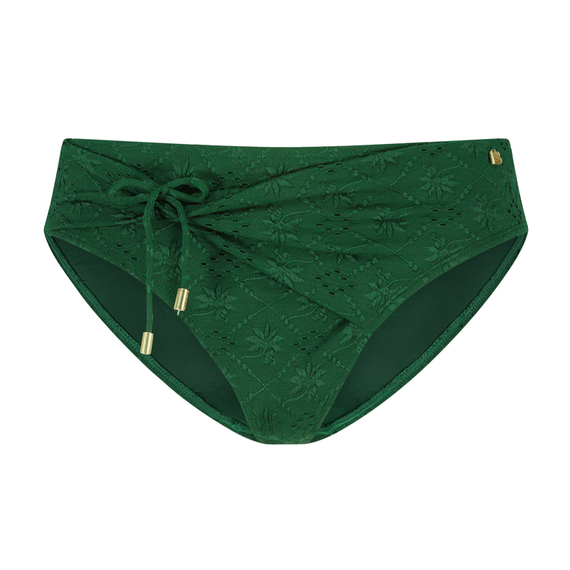 Beachlife Green Embroidery Hoog Bikinibroekje Groen
