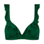Beachlife Green Embroidery Plunge Bikinitop Groen