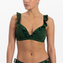 Beachlife Green Embroidery Plunge Bikinitop Groen