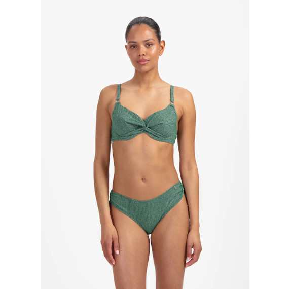 Beachlife Green Glitter Bikinitop