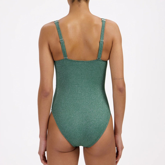 Beachlife Green Glitter Overslag Badpak