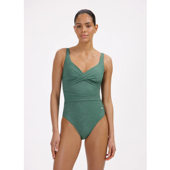 Beachlife Green Glitter Overslag Badpak
