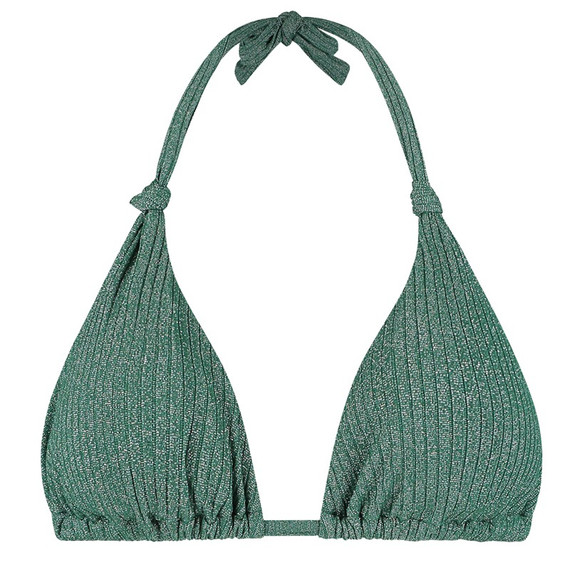 Beachlife Green Glitter Triangle Bikinitop