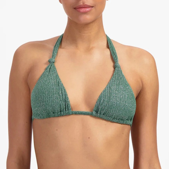 Beachlife Green Glitter Triangle Bikinitop
