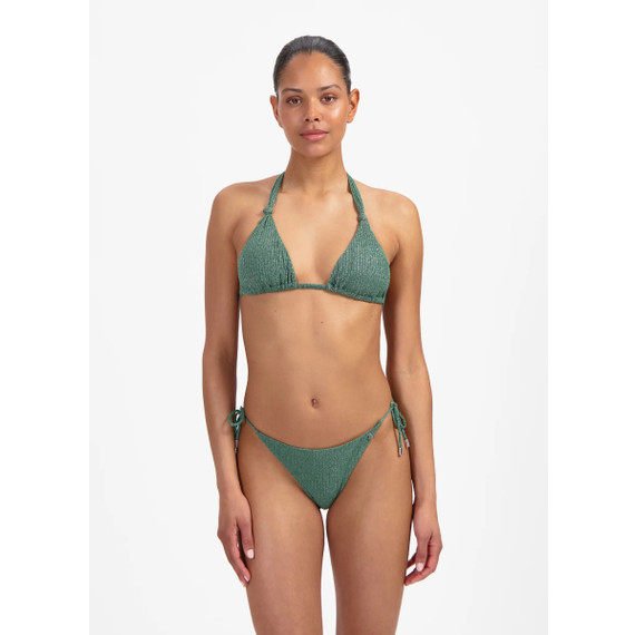 Beachlife Green Glitter Strikbroekje