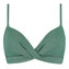 Beachlife Green Glitter Twist Bikinitop