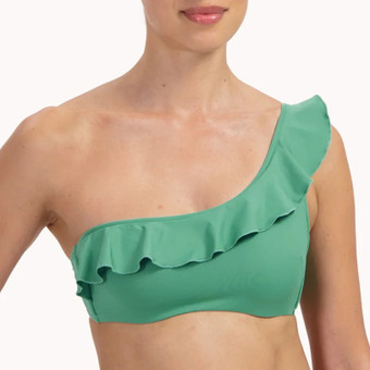 Green Oasis One Shoulder Bikini Oberteil
