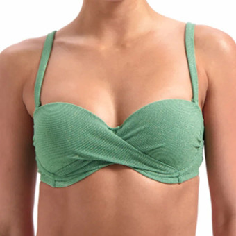 Green Shimmer Bandeau Bikinitop
