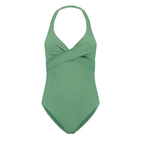 Beachlife Green Shimmer Overslag Badpak