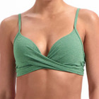 Green Shimmer Twist Bikinitop