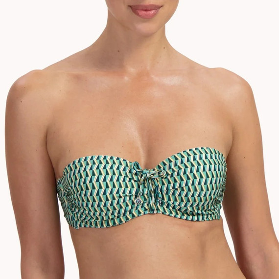Cyell Groovy Graphic Bandeau Bikinitop