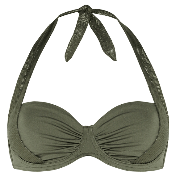 Cyell Luxury Ess. Halter Bandeau Bikinitop Taupe