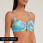 Cyell Aqua Voorgevormde Bikinitop Turquoise