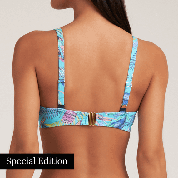 Cyell Aqua Voorgevormde Bikinitop Turquoise