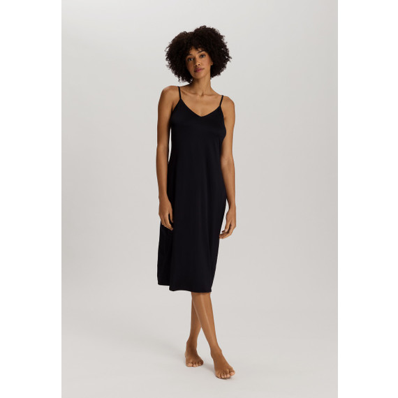 Hanro Satin Deluxe Onderjurk Black