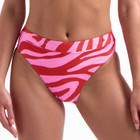 Pink Zebra High Waist Bikini Hose