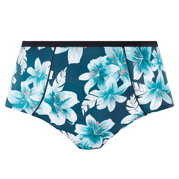 Island Lily Hoog Bikinibroekje Petrol