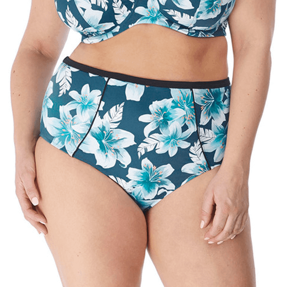 Island Lily Hoog Bikinibroekje Petrol