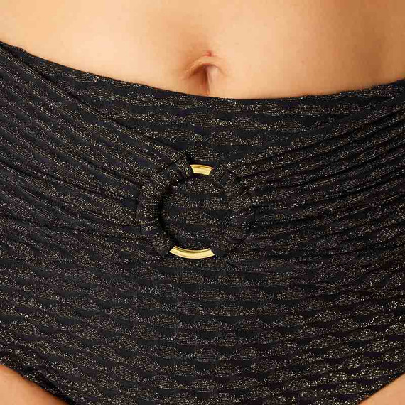 Annadiva Swim Indian Ocean High Waist Bikini Hose Black