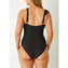 Annadiva Swim Indian Ocean Ruched Ruffle Badpak Black