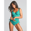 Panache Swim Gingham Tankini Oberteil Green Gingham
