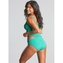 Panache Swim Gingham Tankini Oberteil Green Gingham