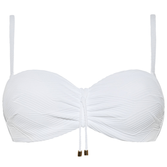 Island White Bandeau Bikini-Top