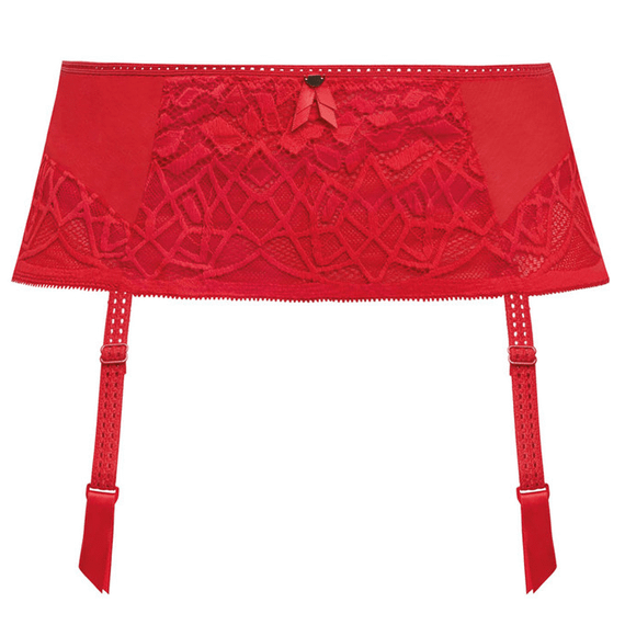 Freya Soiree Lace Jarretels Rouge