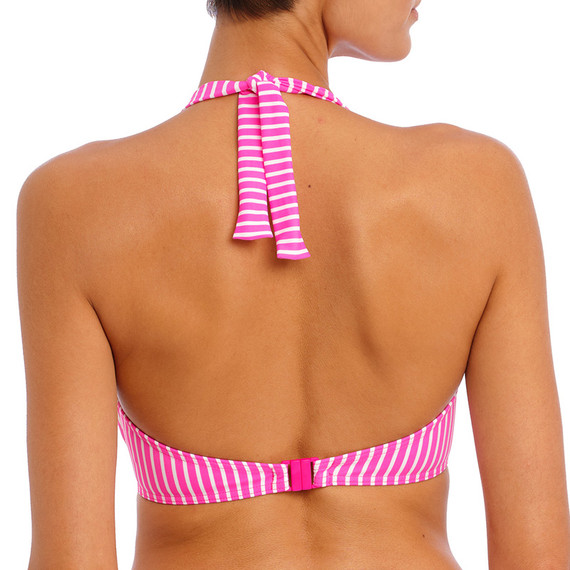 Freya Swim Jewel Cove Halter Bikinitop Stripe Raspberry