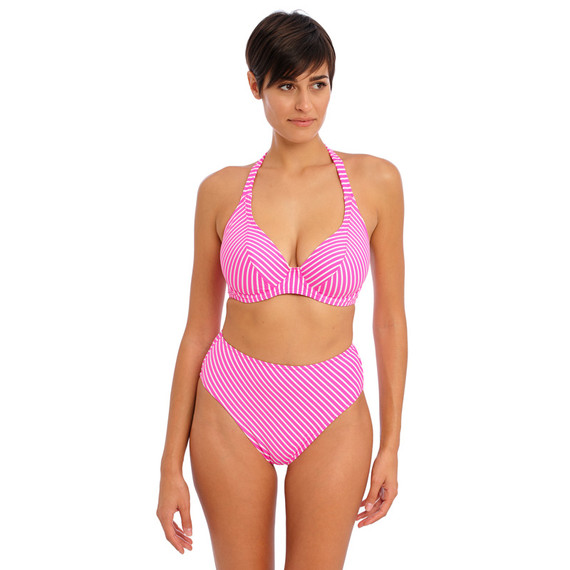 Freya Swim Jewel Cove Hoog Bikinibroekje Stripe Raspberry