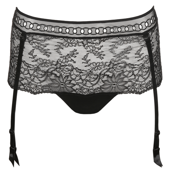 Marie Jo Jewell Hotpants met Jarretels Black