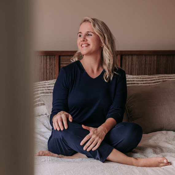 Hanro Joela Pyjamaset Deep Navy