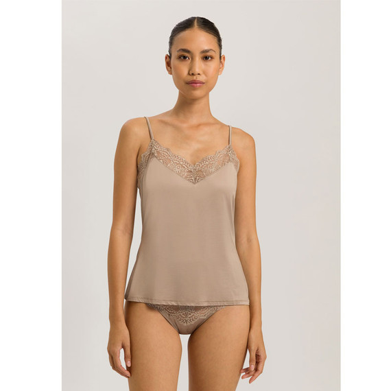 Hanro Josephine Spaghetti Top Deep Taupe