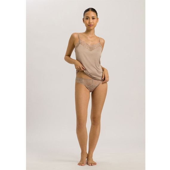 Hanro Josephine Spaghetti Top Deep Taupe