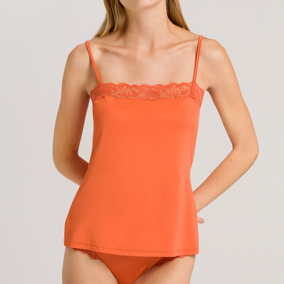 Hanro Juna Spaghetti Top Coral Gold