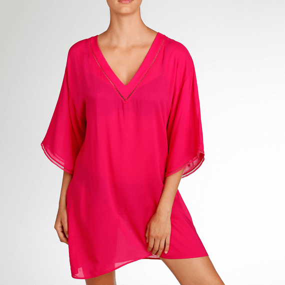 Marie Jo Swim Claudine Kaftan Cherry Berry