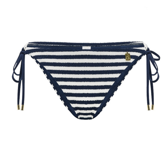 Navy Stripes Bikini Hose mit Seitlichen Bändern