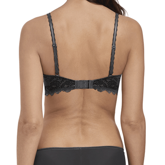 Wacoal Lace Perfection Push-up BH Charcoal