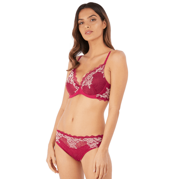 Wacoal Lace Perfection Push-up BH Cerise