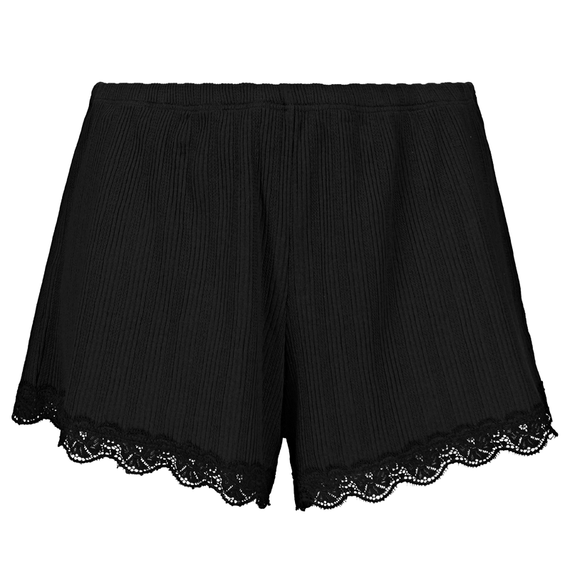 Annadiva Nachtwäsche Lacy Black Shorts