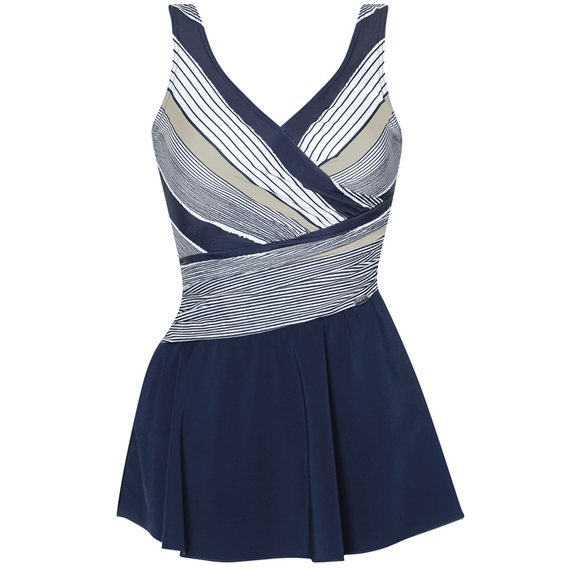 Sunflair Lady in Blue Badpak Met Rokje Nightblue